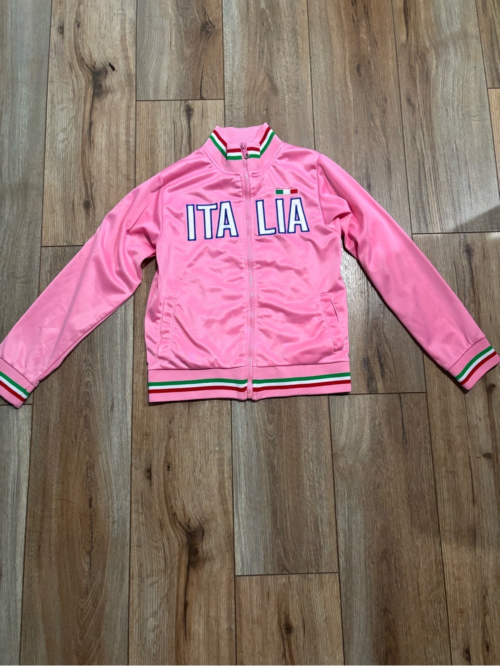 Vintage Italia Pink Zip Up Track Jacket